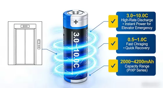 BPI SC High-Rate Ni-MH Batteries: The Safe Power Choice for Elevator Backup Power