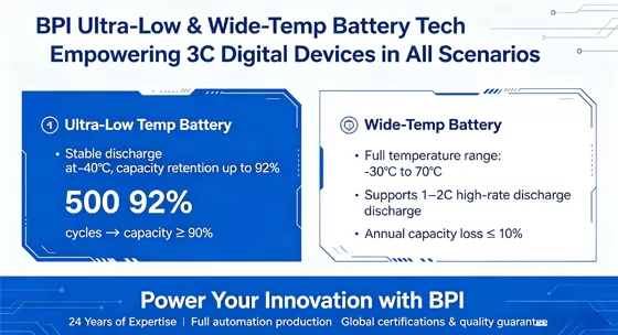 Empowering All-Scenario 3C Digital Devices with Ultimate Temperature Control and Intelligent Manufacturing Strength——BPI Batteries: A New Industry Benchmark