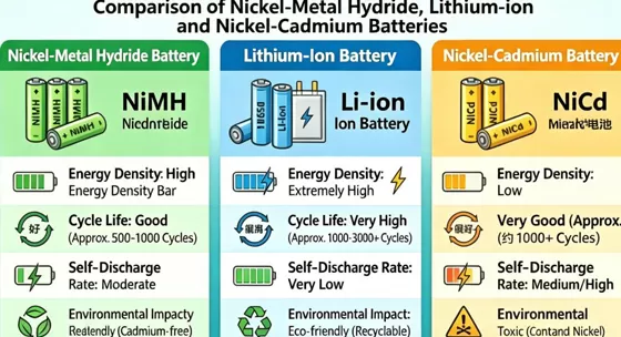 Industrial Ni-MH Battery Packs vs. Lithium-Ion Batteries vs. Ni-Cd Batteries: Which to Choose for Concentrator Power Supply?
