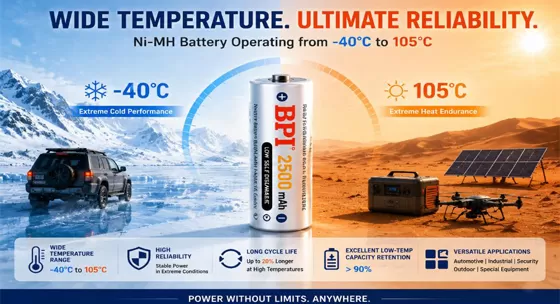 Ni-MH Battery Wide-Temperature Technology Innovation: Operating from -40℃ to 105℃