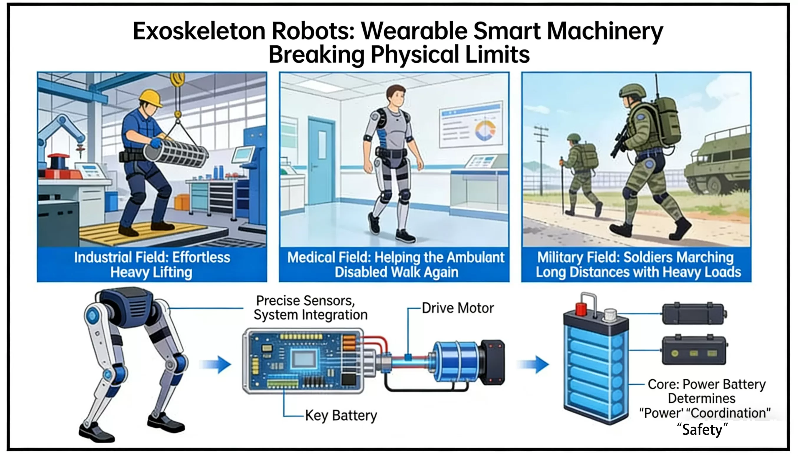 The secret to the uninterrupted power supply of exoskeleton robots: The value of Betterpower lithium batteries in human-robot collaboration